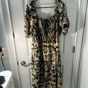 Maurices Floral 1X Maxi Dress
